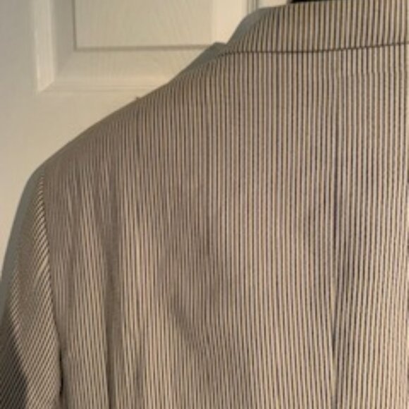 Mens Blu/Wht Seersucker Jacket - Picture 7 of 9